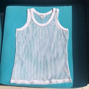 🔴 White See Through Top